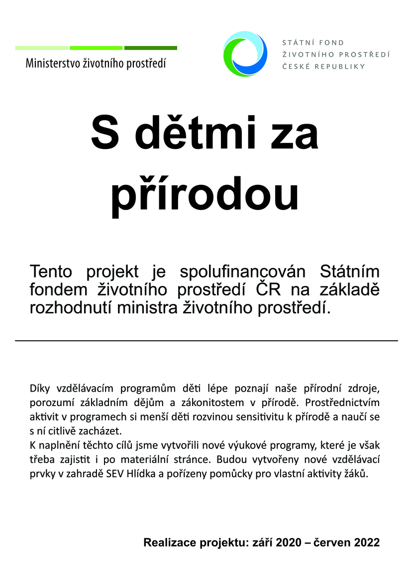 Projekt: S dětmi za přírodou